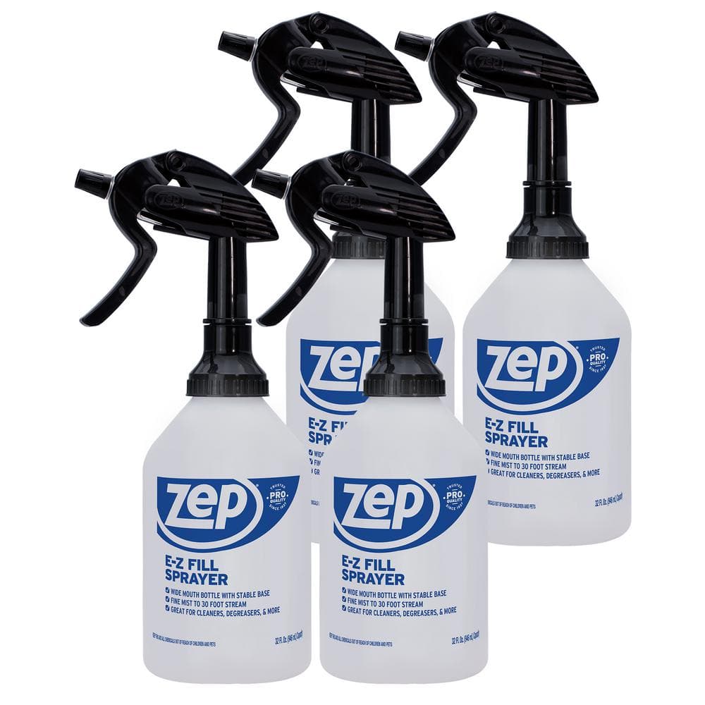 Zep Professional Spray Bottle, 32 oz, Blue, Gold Clear, 36/Carton