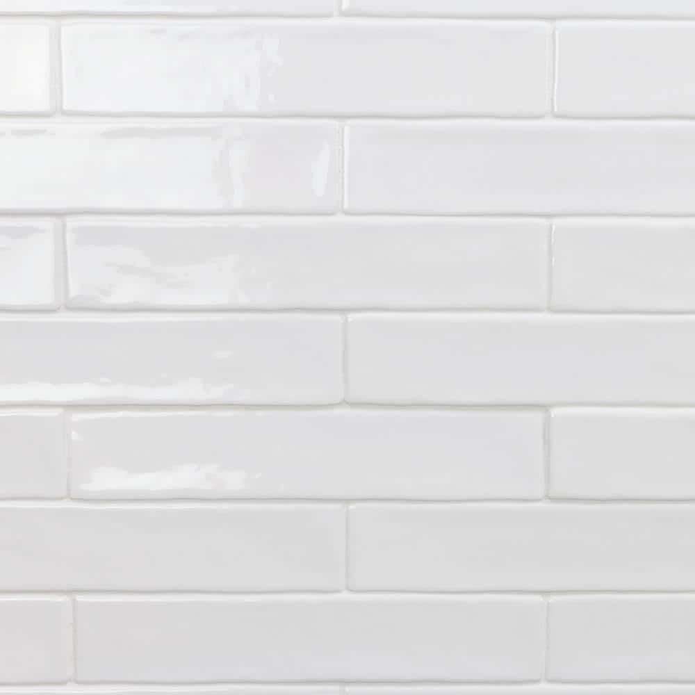 Brookline White 2" x 10" Polished Ceramic Subway Wall Tile