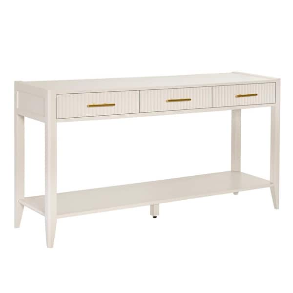 COWLOWN 60 in. W x 15.7 in. D x 31.4 in. H Bathroom White Linen Cabinet