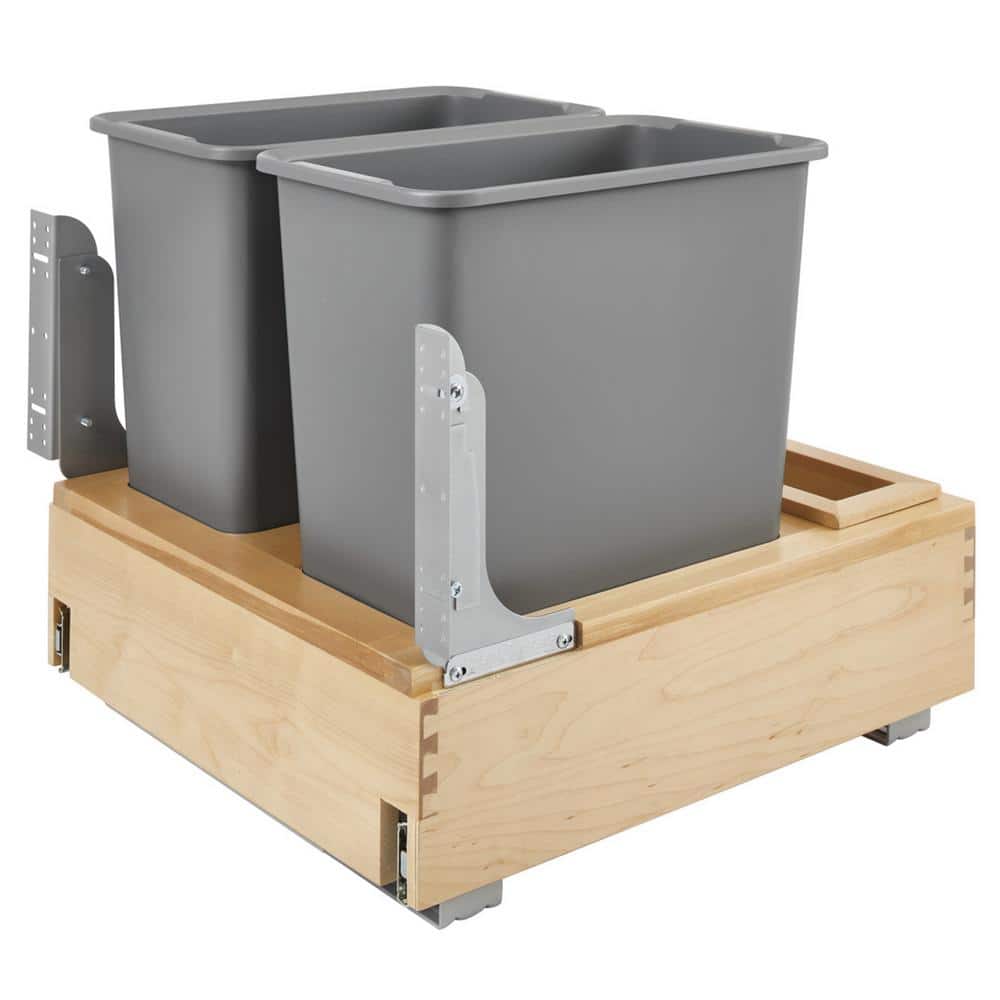 Rev-A-Shelf 11-in x 22-in x 19-in 35-Quart Pull-out Trash Can in