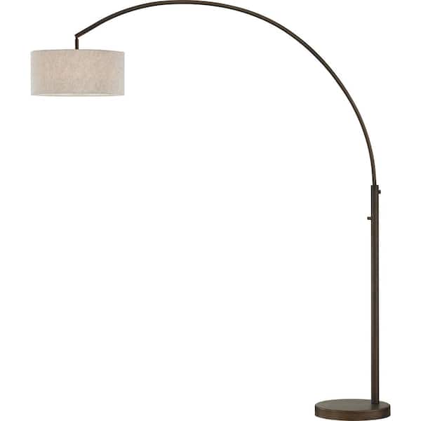 ARTIVA Elena 80 in. Antique Bronze LED Arch Floor Lamp with Dimmer