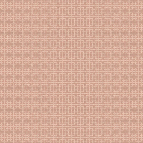 Unbranded TexStyle Collection Terracotta Red/Cream Greek Key Satin Non-Pasted on Non-Woven Paper Wallpaper Roll