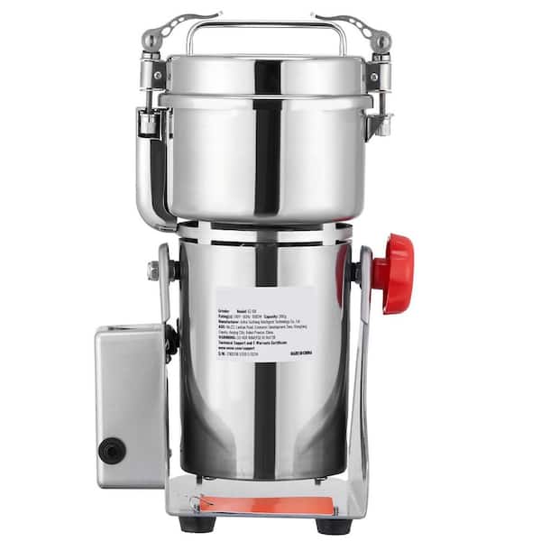 35.3 oz. Electric Blade Grain Mill Coffee Grinder High Speed 2500-Watt Commercial Spice Grinder in Silver Powder Machine