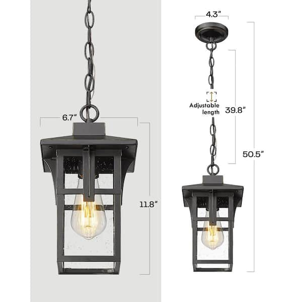 Park Harbor PHEL4900 Ash/Iron Cedar Manor 4-Light 15W Outdoor Pendant