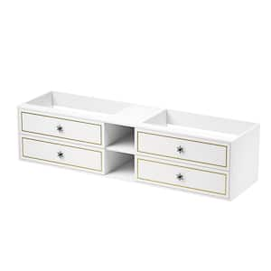 84 in. W x 23 in. D x 21 in. H Bath Vanity Cabinet without Top in White