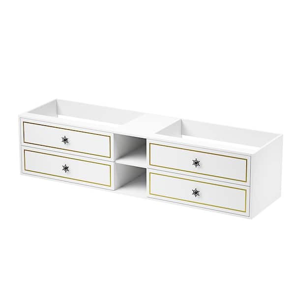 Andrea 84 in. W x 23 in. D x 21 in. H Bath Vanity Cabinet without Top in White
