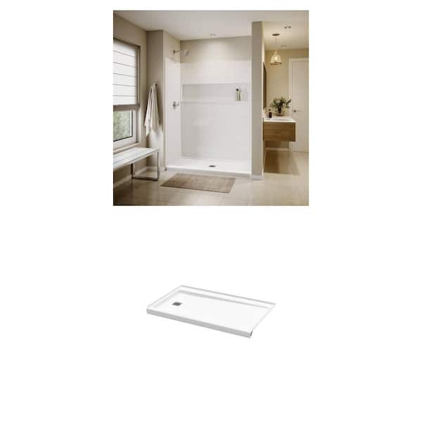 Bootz Industries NexTile 60 in. x 34 in. Alcove Shower Wall