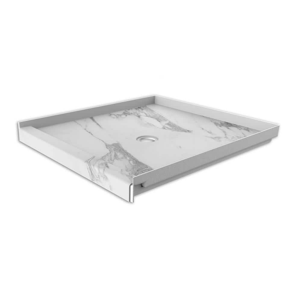 FlexStone 36 in. x 36 in. Single Threshold Shower Base with Center ...