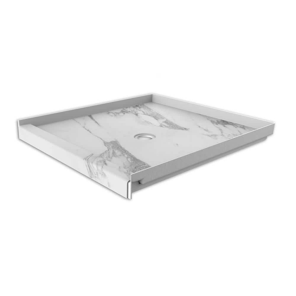 FlexStone 36 in. x 36 in. Single Threshold Shower Base with Center