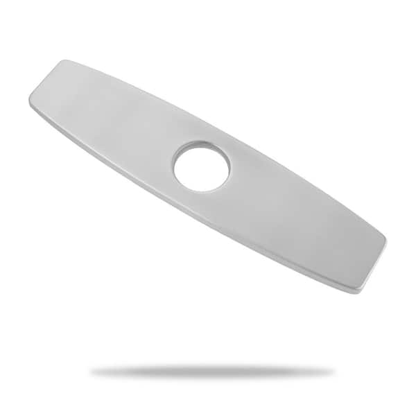 ARCORA 9.6 in. x 2.4 in. x 0.3 in. Faucet Deck Plate in Brushed Nickel