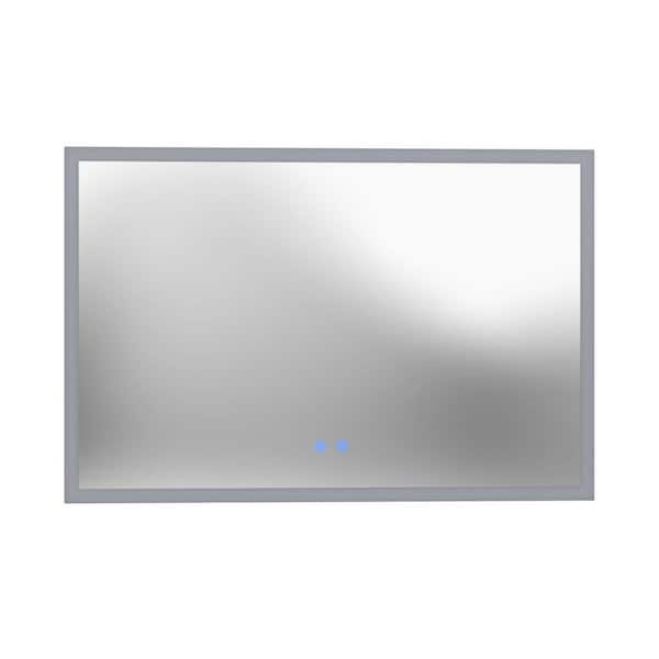 Brilliance 36 in. W x 24 in. H Rectangular Frameless Light-up Wall Mounted Bathroom Vanity Mirror