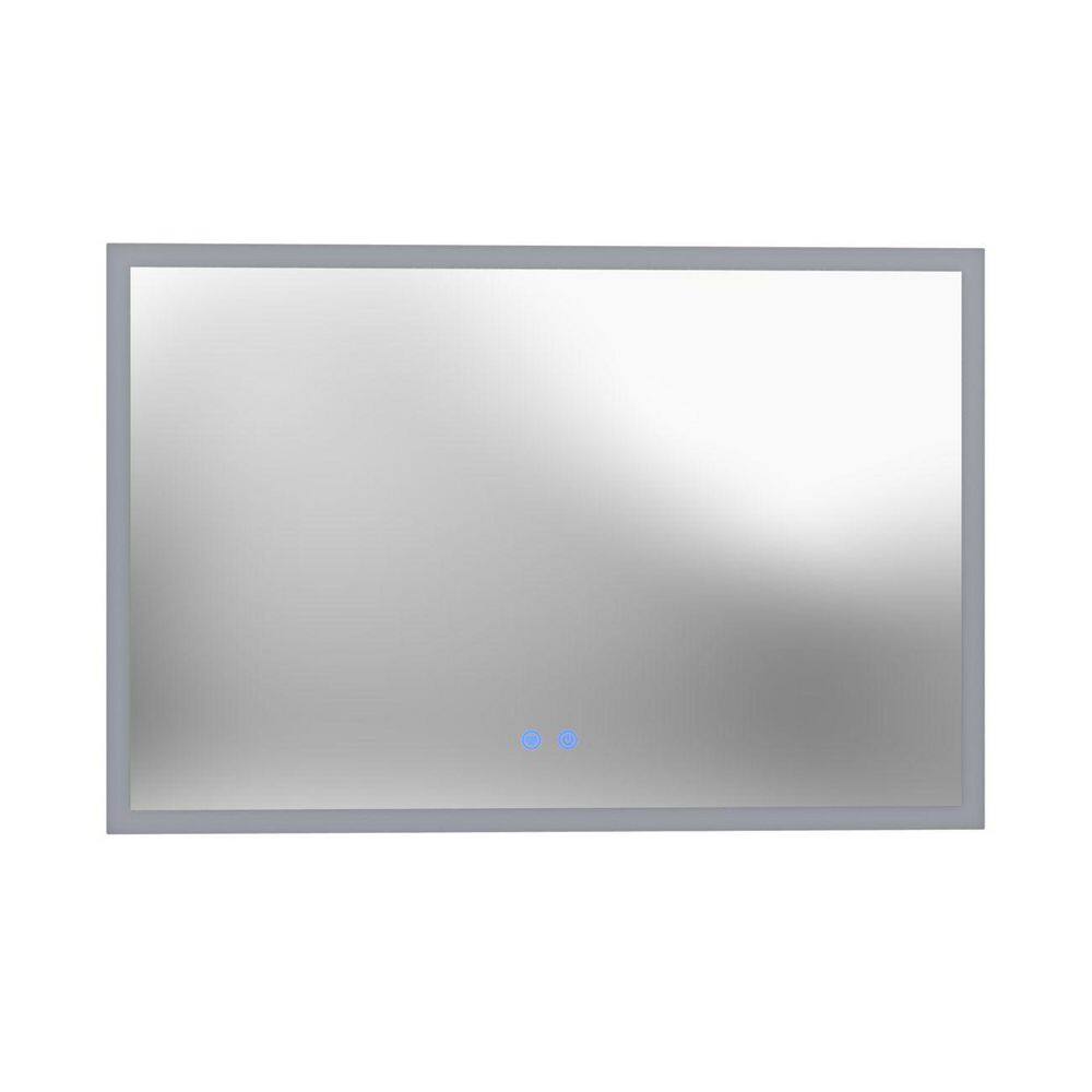 Brilliance 36 in. W x 24 in. H Rectangular Frameless Light-up Wall Mounted Bathroom Vanity Mirror price history on PriceWatchPro