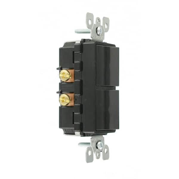 Decora 15 Amp Single-Pole Dual Rocker Switch, Black 5634-ES