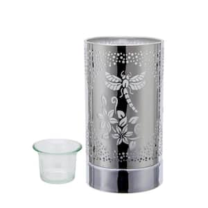 Silver Dragonfly Touch Lamp, Essential Oil Diffuser and Wax Warmer