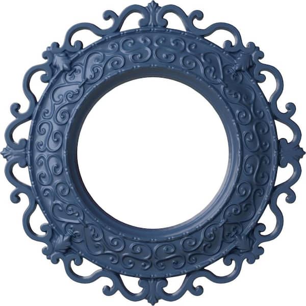 Ekena Millwork 1-1/8" x 13-1/4" x 13-1/4" Polyurethane Orrington Ceiling Medallion, Hand-Painted Americana