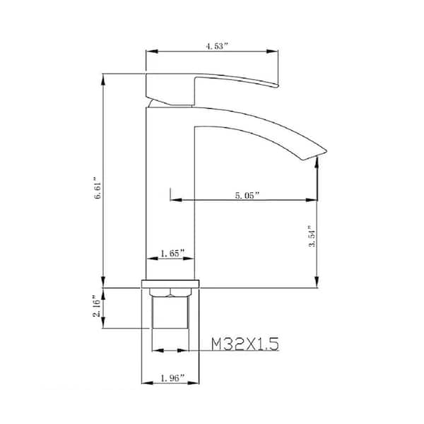 Single Handle Single Hole Bathroom Faucet and Spot Resistant in Matte Black
