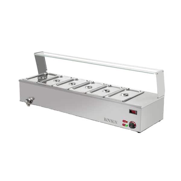 Karl home 48 qt. Stainless Steel Buffet Server with 6 Pans
