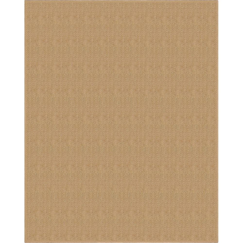 Well Woven Beige 7 ft. 10 in. x 9 ft. 10 in. FlatWeave WellJute