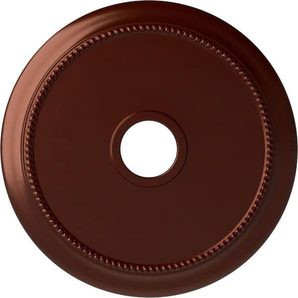 Ekena Millwork 2-1/4" x 24-1/8" x 24-1/8" Polyurethane Crendon Ceiling Medallion Hand-Painted Antique Copper