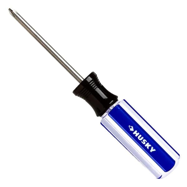 Husky 3 in. Philips Head Screwdriver with Blue Handle