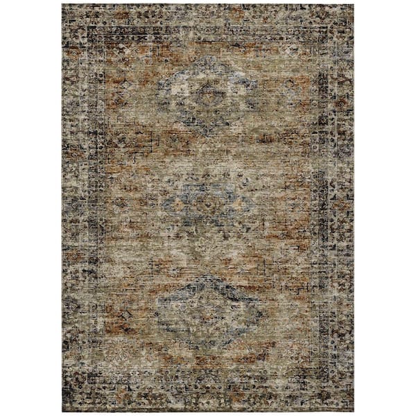 Chantille Machine Washable Indoor/Outdoor Abstract ACN2170 Copper 2 ft. 6 in. x 3 ft. 10 in. Area Rug