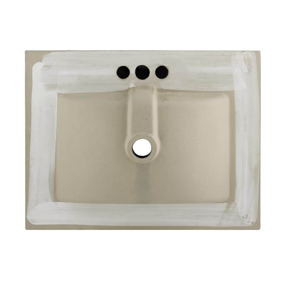Matte Black Ceramic 24" Vanity Top Bathroom Sink