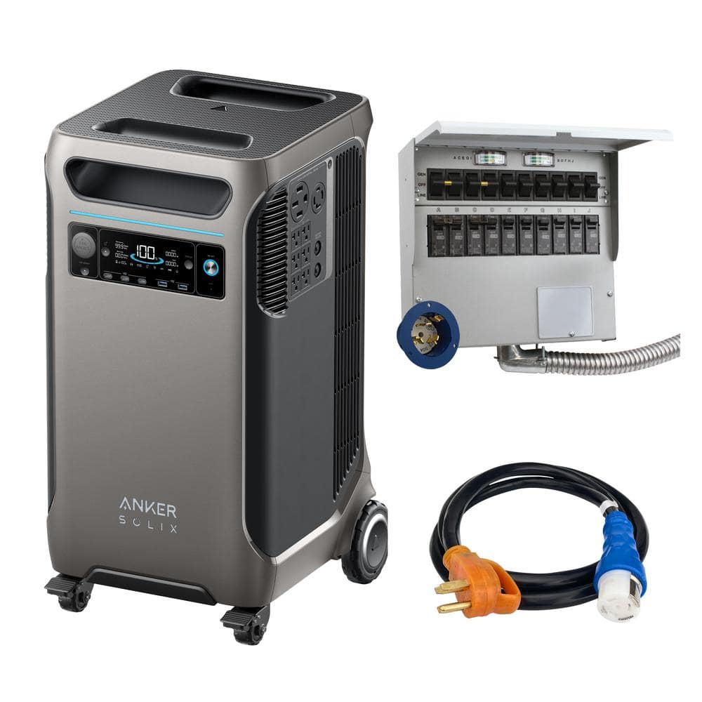 SOLIX F3800 6,000W 3,840Wh Gas Generator Replacement Solution w/ a Transfer
