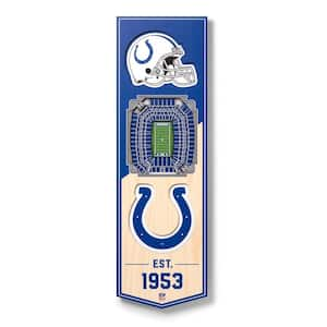 YouTheFan 954057 6 x 19 in. NFL Indianapolis Colts 3D Stadium Banner - Lucas Oil Stadium