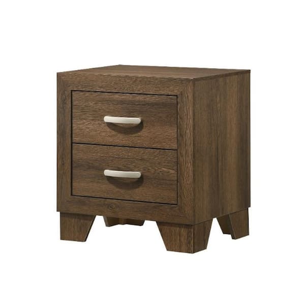 Acme Furniture Miquell Oak 2-Drawers 16 in. W Nighstand