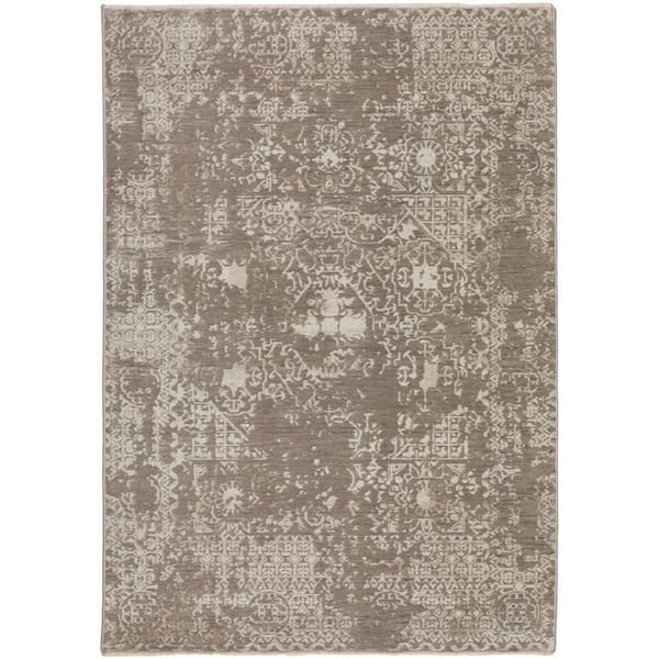 5 X 8 Gray Oriental Runner Rug