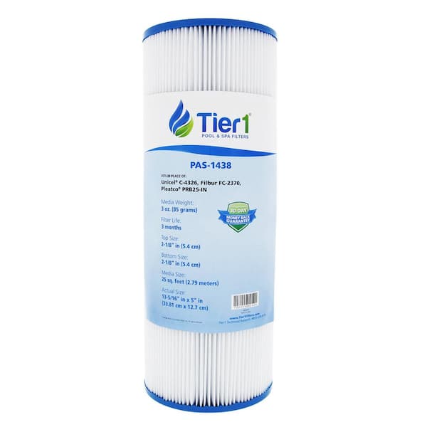 Tier1 25 sq. ft. Spa Filter Cartridge Replacement for 17-2327, PRB25-IN, 817-2500, R173429, C-4326, FC-2375