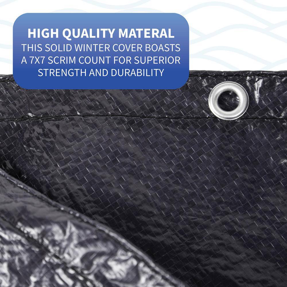 Dark Navy Blue 18' Round Above Ground Pool Winter Cover