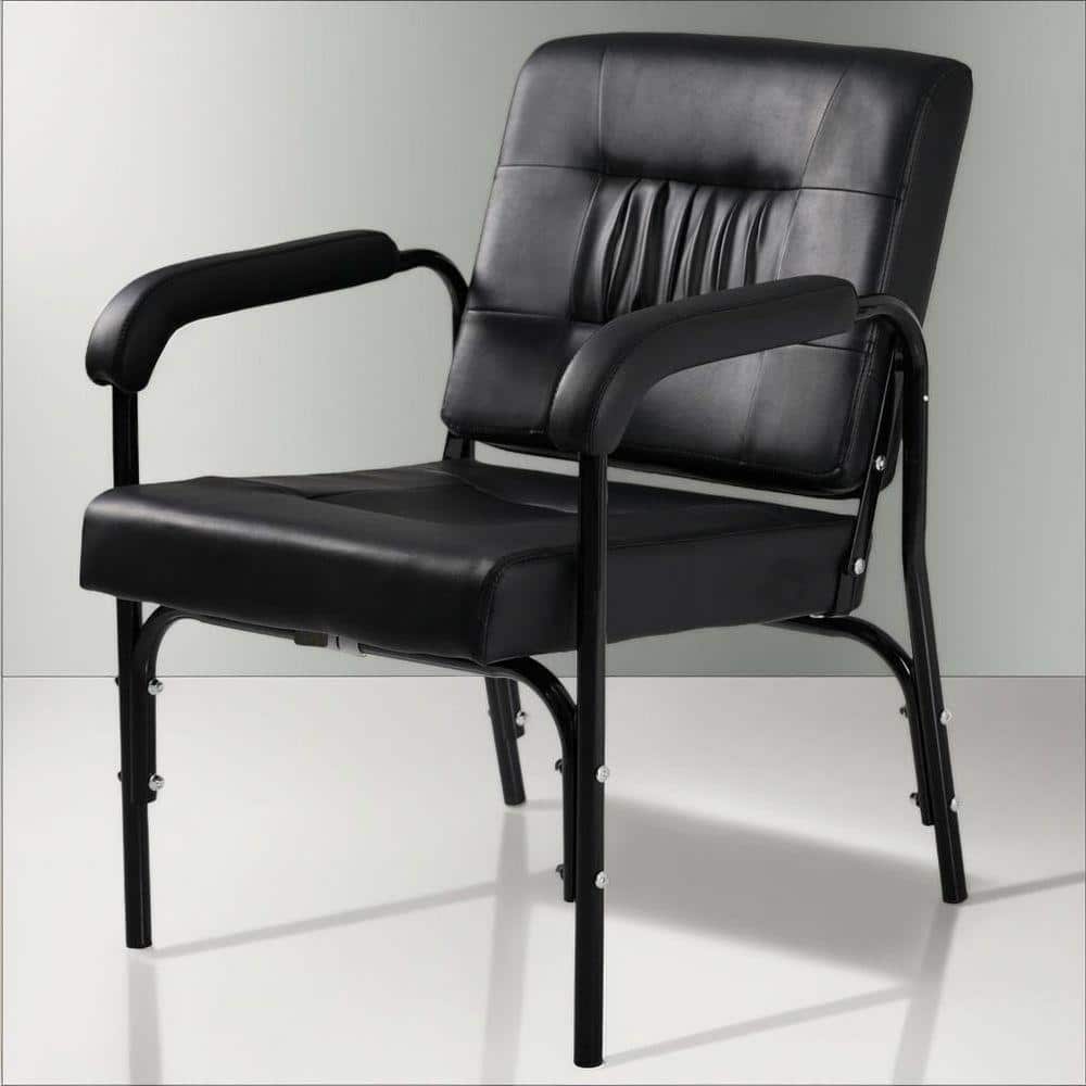 CSC DECOR INC PU Leather Reclining Salon Chair in Black Shampoo