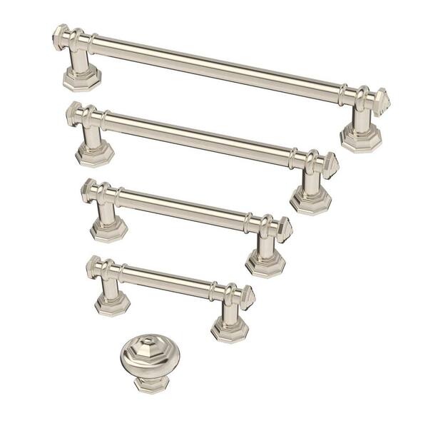 Finial 1-1/4 in. (32mm) Polished Nickel Round Cabinet Knob