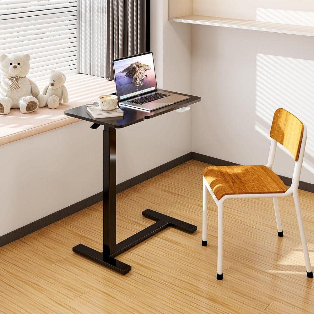 Wonder Desk WONDER COMFORT Multifunctional 24.2 in. Black Mobile Rolling Laptop ...