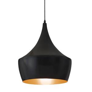 Copper 1-Light Matte Black Ceiling Pendant