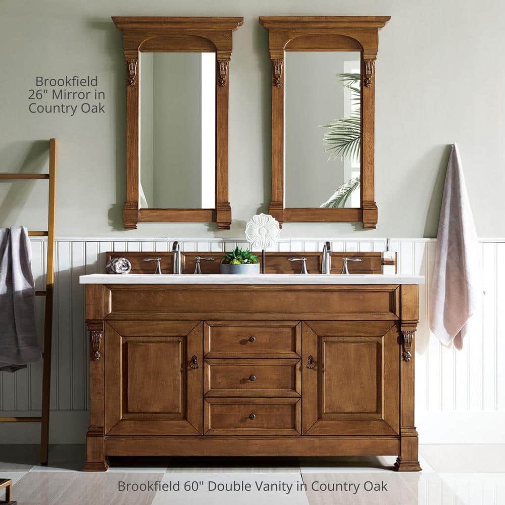 Antique Black Rectangular Wood Framed Mirror