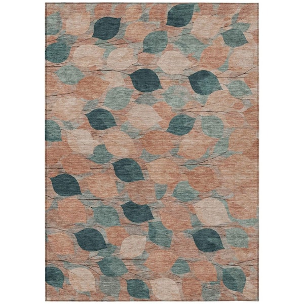 Chantille Machine Washable Indoor/Outdoor Abstract ACN2444 Copper 5 ft. x 7 ft. 6 in. Area Rug