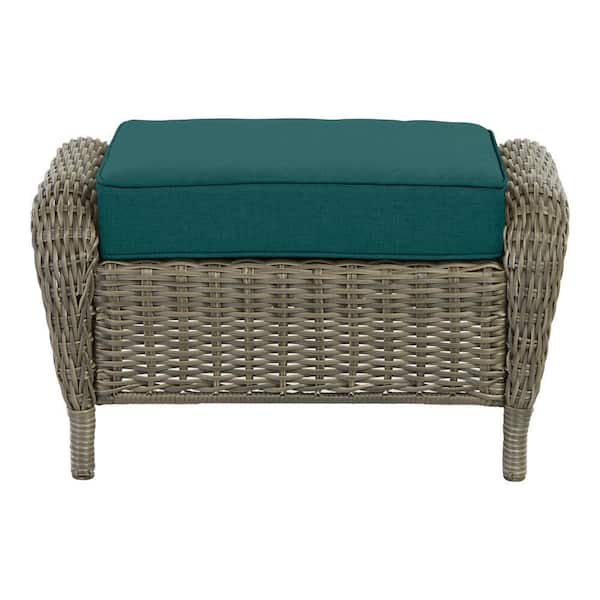 Hampton bay wicker ottoman sale