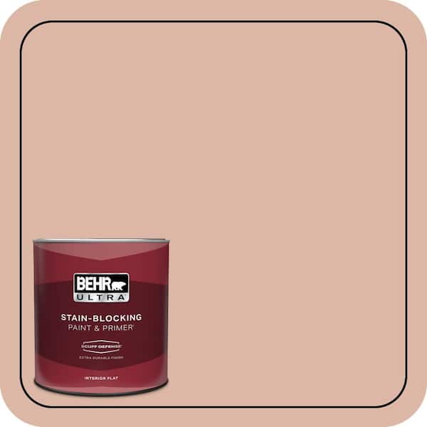 BEHR ULTRA 1 qt. #220E-3 Melted Ice Cream Extra Durable Flat Interior Paint & Primer