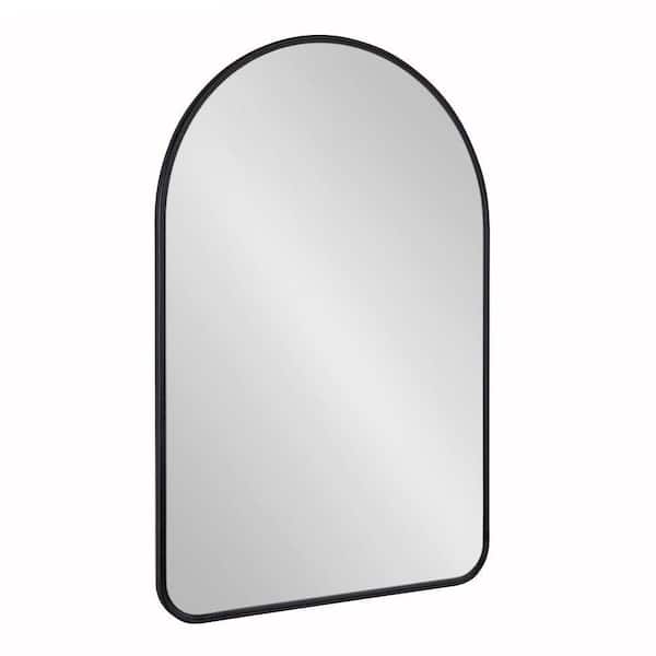 Kate and Laurel Caskill 36.00 in. H x 24.00 in. W Modern Arch Black Framed Accent Wall Mirror
