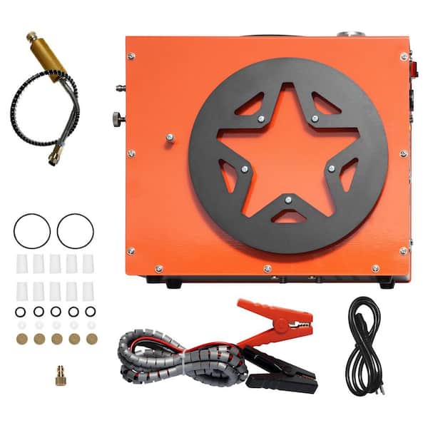 PCP Air Compressor, 4500PSI/30Mpa Portable PCP Airgun Compressor-Built-in Water and Fan Cooling System