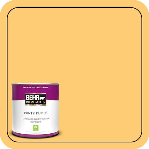 BEHR PREMIUM PLUS 1 qt. #310B-5 Spiced Butternut Eggshell Enamel Low Odor Interior Paint & Primer