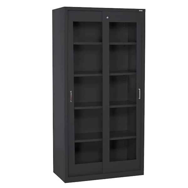 Sandusky Steel Freestanding Garage Cabinet in Black (36 in. W x 72 in. H x 18 in. D)