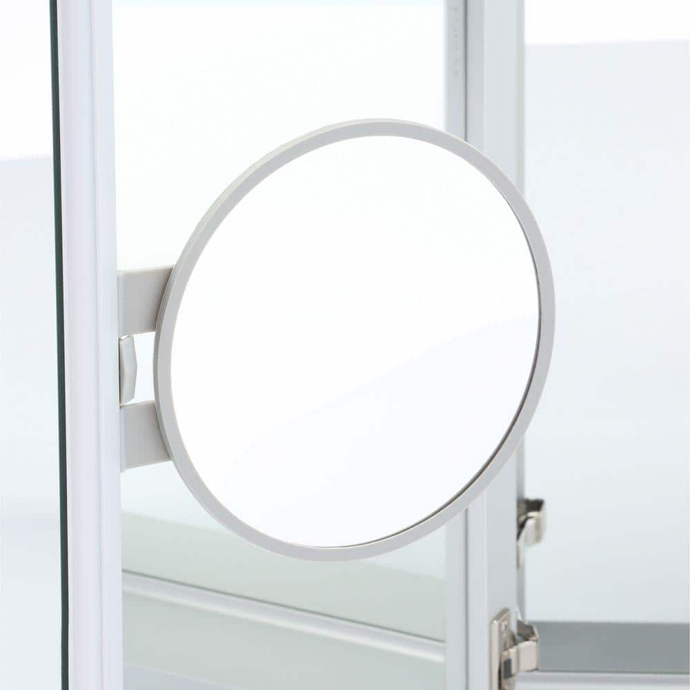 Verdera 40" x 30" Frameless Aluminum Triple-Door Medicine Cabinet with Adjustable Shelves