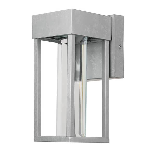 Globe Electric Bowie Galvanized Steel Industrial Outdoor Integrated LED 1-Light Wall Sconce