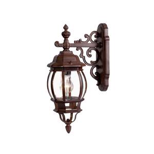 Chateau Collection 1-Light Burled Walnut Outdoor Wall-Mount Light Fixture