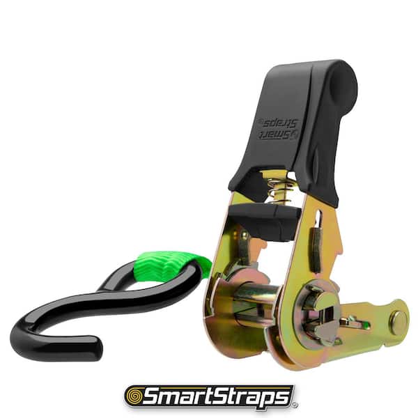SmartStraps 14 ft. x 1 in. Green Padded Ratchet Tie Down Straps