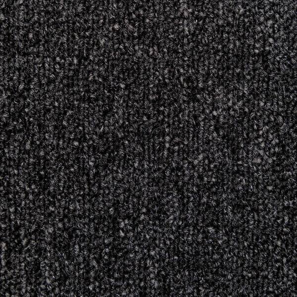 TrafficMaster Ramble On - Beacon - Black 20 oz. SD Polyester Loop
