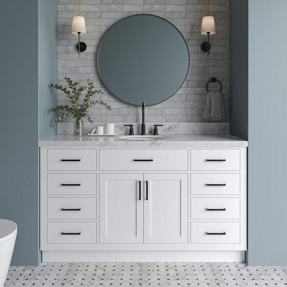 ◆ ＊Ariel＊ ARIEL Hepburn 60 in. W x 22 in. D x 36 in. H Bath Vanity in